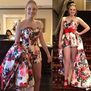 Cassandra Stone for Mac Duggal Ballgown Romper 12